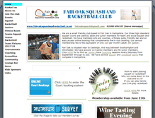 Tablet Screenshot of fairoaksquashandracketball.co.uk